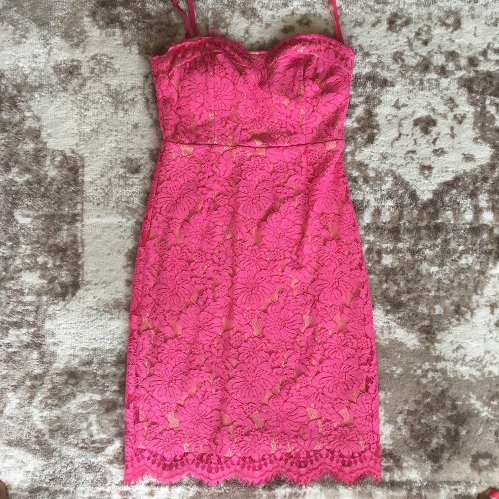 Pink lace dress